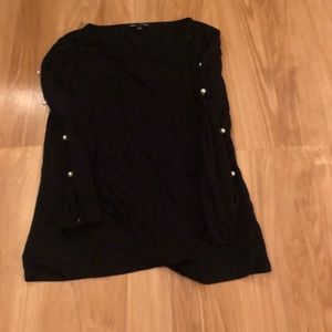 Long sleeve black shirt with beads